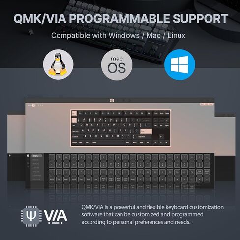 لوحة مفاتيح ميكانيكية لاسلكية RK ROYAL KLUDGE R87 Pro مع مقبض، لوحة مفاتيح ألعاب RGB بنسبة 75 بالمائة مع بلوتوث/2.4G/أوضاع سلكية، غطاء مفاتيح PBT مطبوع جانبيًا، QMK/VIA، مفتاح ماتشا خطي قابل للتبديل السريع in Kuwait