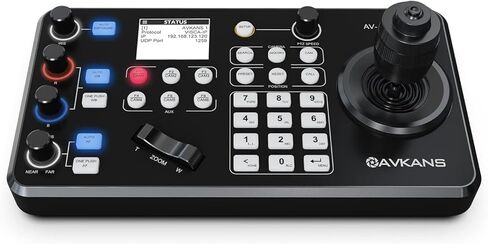 AVKANS Super PTZ وحدة تحكم عصا التحكم في كاميرا IP، لوحة مفاتيح وحدة تحكم كاميرا IP مع عصا تحكم 4D للبث المباشر، تمكين PoE. in Kuwait