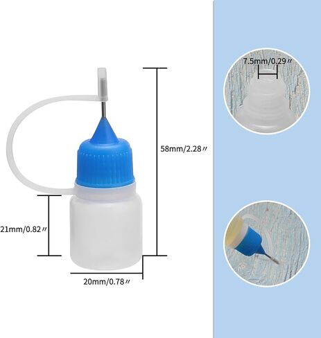 50 ml Plastic Dropper Bottles Steel Needle Tip Empty Liquid Filling 10PCS Red Cap in Saudi Arabia
