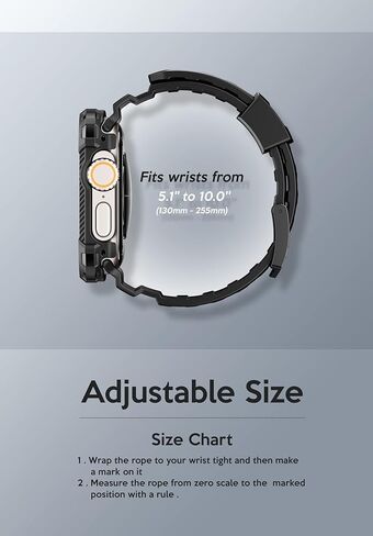 i-Blason Armorbox متوافق مع سوار ساعة Apple [49 ملم] لساعة Apple Watch Ultra، سوار ساعة TPU متين ومتين مع عبوتين من الصدمات [واقي شاشة زجاجي مقوى مدمج]، (أسود) in Saudi Arabia