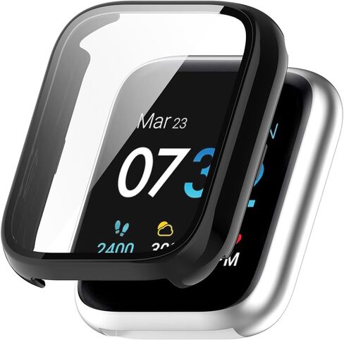 حافظة متوافقة مع غطاء حماية إطار PC iTouch Air 3 مع طبقة من الزجاج المقوى لملحقات واقيات شاشة الساعة الذكية iTouch Air 3 مقاس 44 مم (6 ألوان) in Saudi Arabia