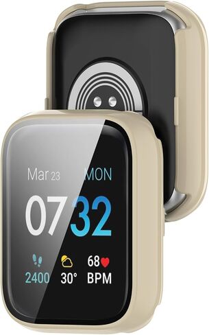 حافظة متوافقة مع غطاء حماية إطار PC iTouch Air 3 مع طبقة من الزجاج المقوى لملحقات واقيات شاشة الساعة الذكية iTouch Air 3 مقاس 44 مم (6 ألوان) in Saudi Arabia