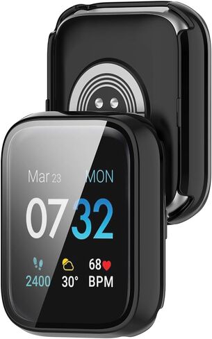 حافظة متوافقة مع غطاء حماية إطار PC iTouch Air 3 مع طبقة من الزجاج المقوى لملحقات واقيات شاشة الساعة الذكية iTouch Air 3 مقاس 44 مم (6 ألوان) in Saudi Arabia