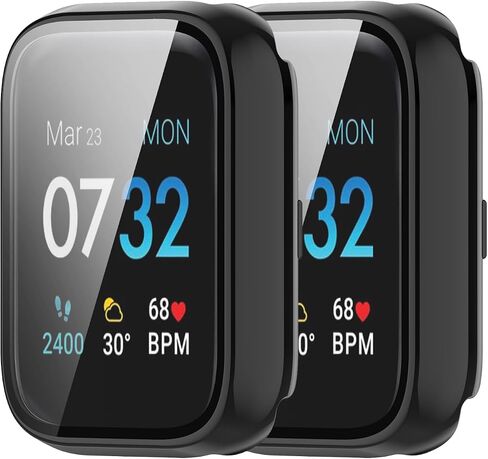 حافظة متوافقة مع غطاء حماية إطار PC iTouch Air 3 مع طبقة من الزجاج المقوى لملحقات واقيات شاشة الساعة الذكية iTouch Air 3 مقاس 44 مم (6 ألوان) in Saudi Arabia