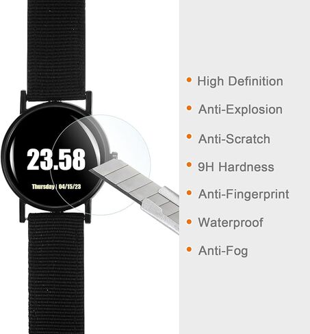 3 عبوات لواقي شاشة الساعة الذكية OnePlus Watch 2، صديق للحافظة، حواف مقوسة 2.5D مقاومة للخدش وخالية من الفقاعات ومضادة لبصمات الأصابع HD شفافة، فيلم زجاجي مقسى لساعة OnePlus 2 in Kuwait