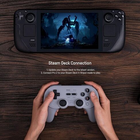 8Bitdo Pro 2 Bluetooth Controller for Switch, Hall Effect Joystick Update, Wireless Gaming Controller for Switch, PC, Android, and Steam Deck & Apple (Gray Edition) in Saudi Arabia