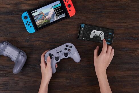 8Bitdo Pro 2 Bluetooth Controller for Switch, Hall Effect Joystick Update, Wireless Gaming Controller for Switch, PC, Android, and Steam Deck & Apple (Gray Edition) in Saudi Arabia