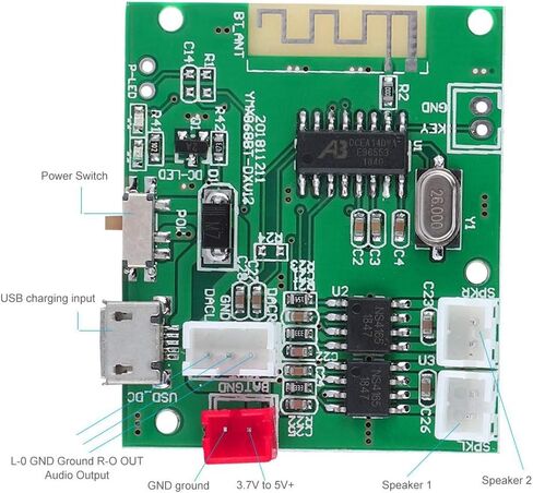 Bluetooth Amplifier Board AUX Audio Input Power Amplifier Board 3.7V to 5V 2*5W in Saudi Arabia