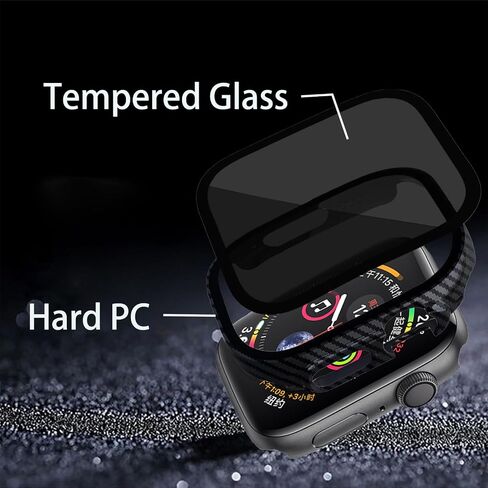 for Apple Watch Ultra 3/2/1 49mm Privacy Screen Protector Case | Hard PC,Scratchproof,[Anti-Peeping] 9H Tempered Glass 2 Pack Protective Cover for iWatch Ultra 2/Ultra, Black in Kuwait