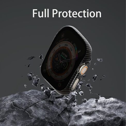 for Apple Watch Ultra 3/2/1 49mm Privacy Screen Protector Case | Hard PC,Scratchproof,[Anti-Peeping] 9H Tempered Glass 2 Pack Protective Cover for iWatch Ultra 2/Ultra, Black in Kuwait
