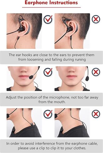 سماعة رأس للحكم، سماعة أذن بخطاف الأذن لراديو الاتصال الداخلي لمدرب كرة القدم V6 V4 in Kuwait