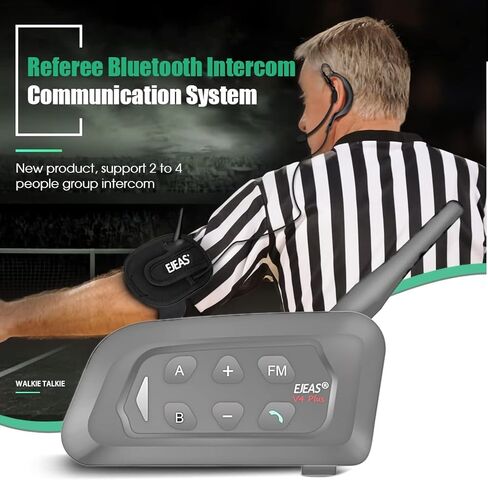 سماعة رأس للحكم، سماعة أذن بخطاف الأذن لراديو الاتصال الداخلي لمدرب كرة القدم V6 V4 in Kuwait