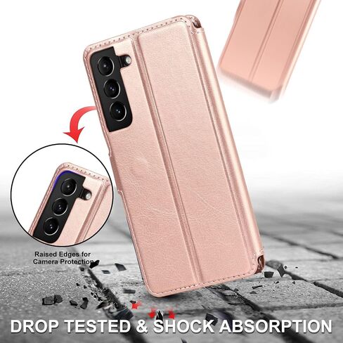 QLTYPRI Wallet Case for Samsung Galaxy S24 FE, Red in Saudi Arabia