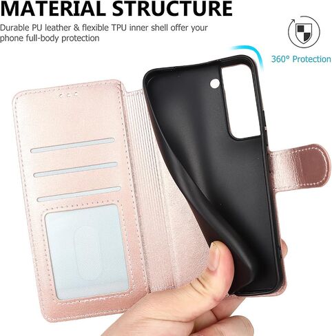 QLTYPRI Wallet Case for Samsung Galaxy S24 FE, Red in Saudi Arabia