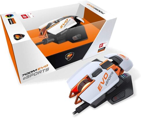 ماوس ألعاب بصري COUGAR 700M EVO Esports بدقة 16000 نقطة في البوصة مع مسند راحة اليد قابل للتعديل وأوزان وأزرار قابلة للتكوين بالكامل in Kuwait