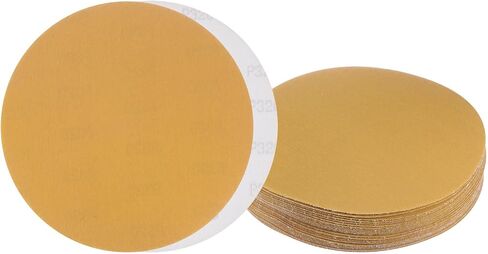 25pcs No Hole Sanding Discs- [ 8 Inch 40 Grit ] Round Hook and Loop Grip Sanding Pads Sheet Sandpaper for Automotive Woodworking Metal Polishing Use| Gold, Aluminum Oxide in Saudi Arabia
