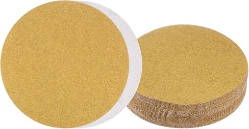 25pcs No Hole Sanding Discs- [ 8 Inch 40 Grit ] Round Hook and Loop Grip Sanding Pads Sheet Sandpaper for Automotive Woodworking Metal Polishing Use| Gold, Aluminum Oxide in Saudi Arabia