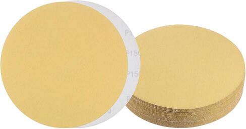 25pcs No Hole Sanding Discs- [ 8 Inch 40 Grit ] Round Hook and Loop Grip Sanding Pads Sheet Sandpaper for Automotive Woodworking Metal Polishing Use| Gold, Aluminum Oxide in Saudi Arabia