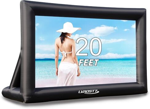Inflatable Projector Screen, 30FT Inflatable Movie Screen Outdoor One-piece Design Front & Rear Projection Blow Up Movie Screen Outdoor Projector Screen Easy Set Up for Backyard Movie Night Pool Party in Saudi Arabia