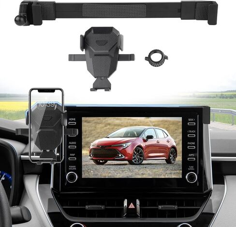 حامل هاتف السيارة لملحقات Toyota Corolla 2019-2024/Corolla Cross 2022-2024، حامل هاتف GPS Corolla قابل للتعديل لشاشة 8 بوصة، حامل هاتف فائق الثبات بدون استخدام اليدين لجميع الهواتف in Saudi Arabia