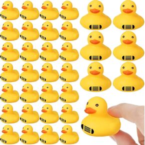 Leitee Ducks for Ducking You've Been Ducked Rubber Ducks Mini Ducks Bulk Yellow Duck Rubber Duckies Yellow Ducky for Bath Toys Birthday Game Pool Party Favors(72 Pcs, Cute)
