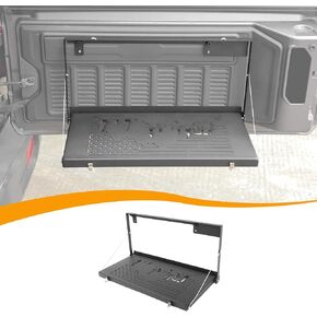 Hoolcar Tailgate Table Rear Door Foldable Table Cargo Shelf Storage Rack Compatible with Jeep Wrangler JK JKU 2007-2017, Support up to 75lb Storage Cargo Luggage Holder Carrier