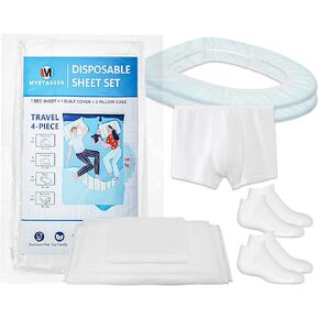 Travel Cleaning Kit for Hotels, with Disposable Sheets,Underwear,Socks,Toilet Covers, One Set for Travel