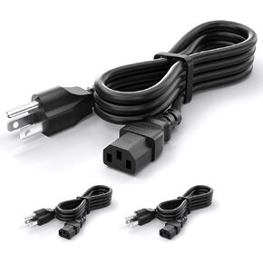 (عبوة واحدة) سلك طاقة تلفزيون Varbmt بطول 10 أقدام، كابل طاقة 3 شقوق، سلك طاقة 10 أمبير 125 فولت مصنوع لتلفزيون Samsung Vizio LG Plasma Dynex Panasonic Toshiba Philips TV (NEMA 5-15P إلى C13) in Kuwait
