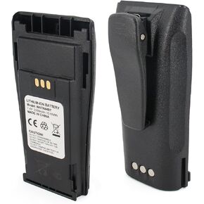 2PCS NNTN4497CR NNTN4497DR Li-ion Battery 7.4V 2250mAh Fit for Motorola Radio CP040 CP140 CP150 CP200 CP200D CP200XLS PR400 EP450 DEP450 GP3688 GP3188 with 2PCS Belt Clip