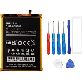 New Rechargeable Battery C876345400P Compatible with BLU Vivo XL5 V0470UU & V9 V0450UU & G8 G0170 with tools
