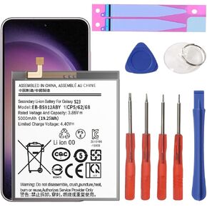 Battery for Samsung Galaxy S23, [5000mAh] Upgraded 2024 New 0 Cycle EB-BS912ABY Battery Replacement for Galaxy S23 SM-S911B SM-S911U SM-S911U1 SM-S911N with Professional Replacement Tool Kits
