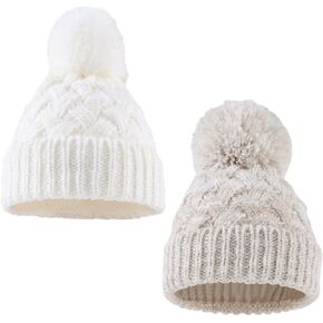 Knitted Baby Girl Hats Cute Toddler Winter Hat Autumn Infant Boys Beanies Warm Kids Hat with Pompom