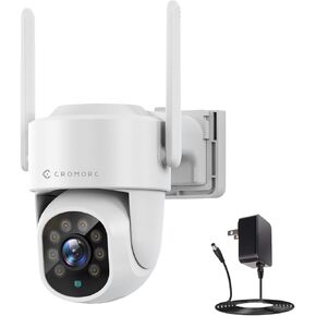 360° View Pan/Tilt/Digital Zoom 5MP WiFi Security Camera Outdoor, Motion Detection, Humanoid Tracking, Floodlight&Siren Alarm, Color Night Vision, PC&Mobile Remote View, Two-Way Audio PTZ