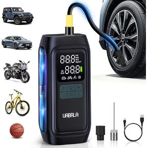 Tire Inflator Portable Air Compressor, Cordless Portable Tire Inflator Electric Air Pump for Car Tires, 2X Faster & 20000mAh Auto-Off Bike Tire Pump with Pressure Gauge for Car, Motorcycle, Ball