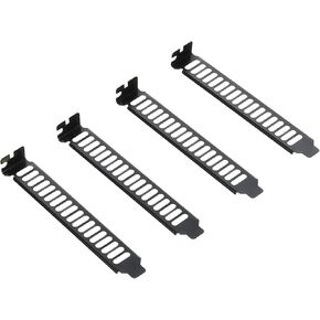 SilverStone Technology Aeroslots-BP Maximum Vented PCIe Slot Cover 4-Pack in Powdered Black