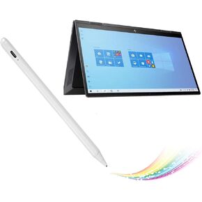 Stylus Pencil for HP Envy X360 Convertible 2-in-1 15.6" Pen, Active Digital Pencil Compatible with HP Envy X360 2-in-1 Stylus Pen,Good for Sketching and Note-Taking with Type-C Recharge, White