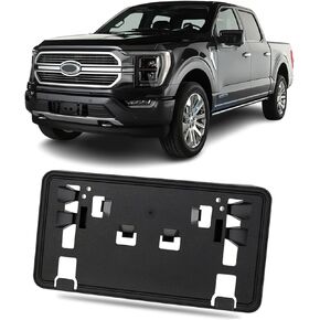 Front License Plate Bracket Mount Holder Fits for 2018 2019 2020 Ford F150 Black Bumper Frame Replace 18 19 20 Accessories JL3Z17A385BA FO1068181