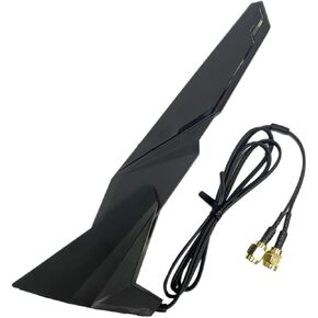 Dual Band WiFi Antenna 2.4GHz 5GHz RP-SMA Magnetic Base Adapter Antenna with 1meters for ASUS Z390 Z490 X570 H610 H670 M13H M12 M11 Motherboard Card Wireless Network Router Laptop WiFi 6E Antenna