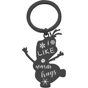 KUIYAI I Like Warm Hugs Movie Quote Key Ring Christmas Gift