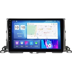 Android 13 8 Core 4+64GB Car Stereo for Toyota Highlander 2014 2015 2016 2017 2018 2019 Radio Wireless Car-Play/Android Auto, 10.1" QLED Touch Screen Radio GPS Navigation 5G WiFi DSP FM AM SWC
