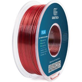 Geeetech Silk PLA Filament 1.75mm Silk Dual Color Filament,Coextrusion Dichromatic Metal-Like Shiny Consumable 1kg (2.2lbs) 1 Spool,Dimensional Accuracy +/- 0.03 mm,Gold Red
