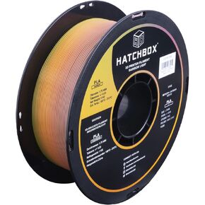HATCHBOX 1.75 مم خيوط طابعة PLA ثلاثية الأبعاد متعددة الألوان بألوان قوس قزح داكن، دقة الأبعاد +/- 0.03 مم، بكرة 1 كجم، خيوط طباعة ثلاثية الأبعاد in Kuwait