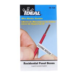 IDEAL INDUSTRIES 44-154 Wire Marker Booklet, Assorted Load Center Legends