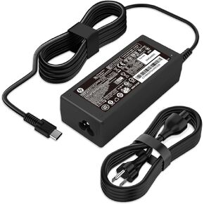 65W USB C Type C AC Laptop Charger fit for HP ProBook 430 440 G10 445 G6 EliteBook 735 840 850 G5 G6 EliteBook x360 1030 G3 1040 G5 G6 860209-850 Fast Charging Adapter Power Supply Cord (65W USB C 01)
