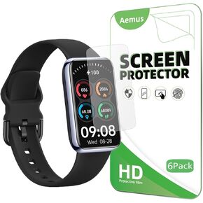 Screen Protector Compatible for VIPWISE Fitness Tracker 2024 (6 Pack) Clear TPU Soft Film, For D36 Health Fitness Tracker Watch 1.57"