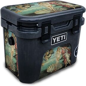 Carbon Fiber Skin Compatible with Yeti Roadie 15 Hard Cooler - Wolf Dreamcatcher - Premium 3M Vinyl Protective Wrap Decal Cover - Easy to Apply | Crafted in The USA by MightySkins