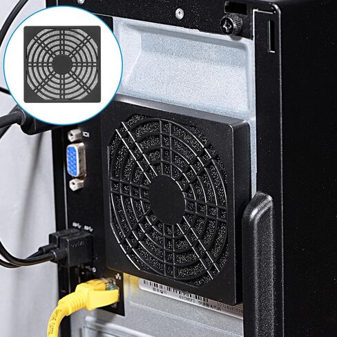 PATIKIL 124mm Computer Fan Filter Grill with Screws, 5 Pack ABS Resin Frame Ventilator Grill Protector Mesh Dustproof Case Cover for Computer, Fan, White in Saudi Arabia