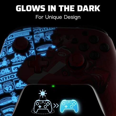 PDP REMATCH GLOW Wireless Controller: Grand Prix Mario (with Motion) - Nintendo Switch™, Nintendo Switch™ Lite, & Nintendo Switch™ - OLED Model in Saudi Arabia
