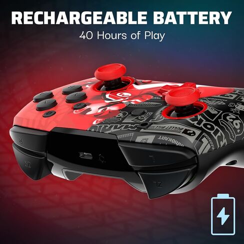 PDP REMATCH GLOW Wireless Controller: Grand Prix Mario (with Motion) - Nintendo Switch™, Nintendo Switch™ Lite, & Nintendo Switch™ - OLED Model in Saudi Arabia