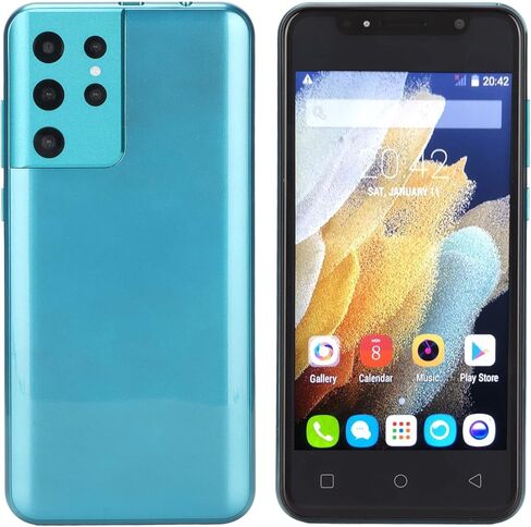 CCYLEZ S21 Ultra 3G Smartphone, for Android 7.0 5.0in HD Screen Unlocked Cell Phone 3G, IPS Rear Cover Dual SIM Support Face Recognition Mobile Phone Unlocked, Dual Camera, WIFI, MTK6889, 1G(Green) in Kuwait